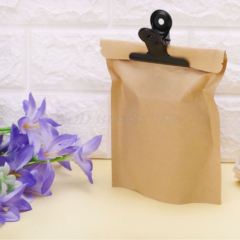 5 Pcs Bulldog Letter Clips Stainless Steel Black Metal Paper File Binder Clip Stationary Office Supplies