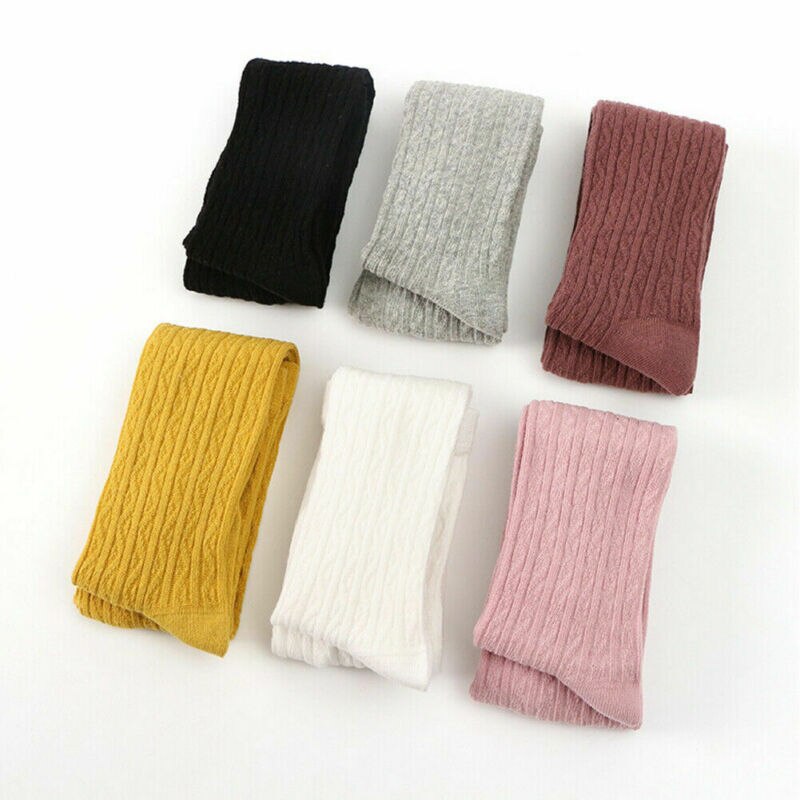 Leuke Herfst Kids Baby Meisjes Winter Gebreide Panty Kousen Geribbelde Panty Panty