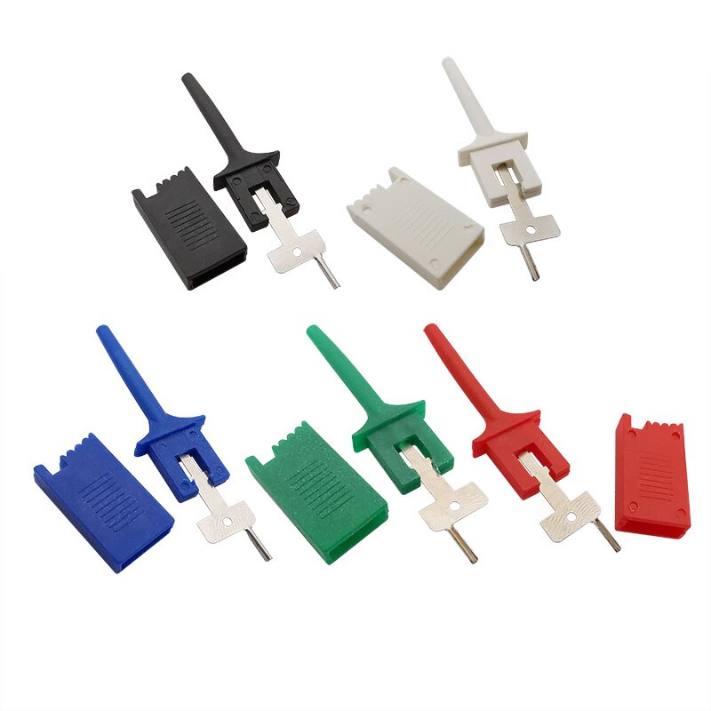 6Pcs/lot 6 Colors Test Hooks Clip Logic Analyzer Cable Jumper Wire Gripper Probe Testing Accessories Test Leads Hook 20/30CM
