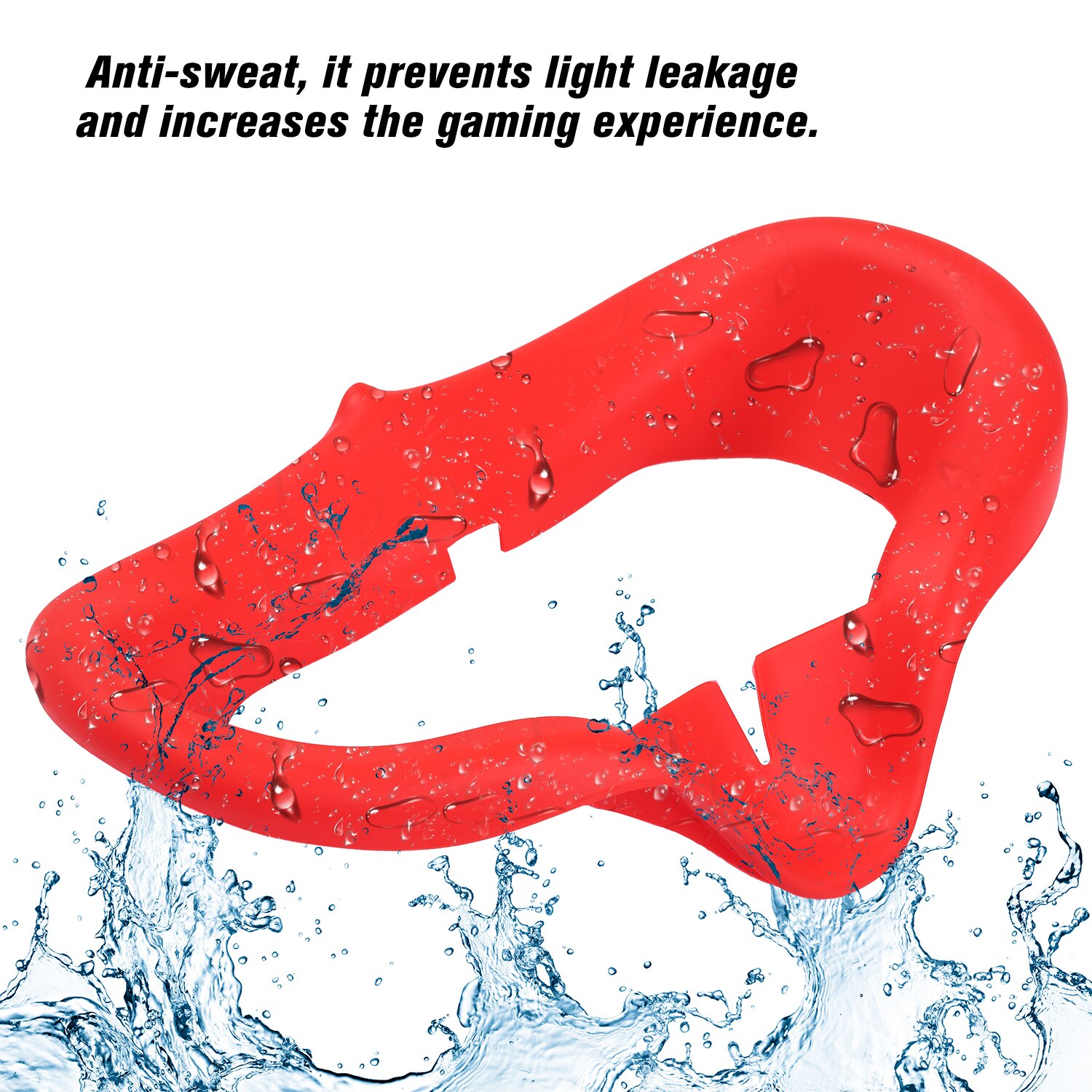 Silicone Pad Sweatproof Light Blocking VR Face Cover Washable Silicone Material for Oculus Quest VR for Virtual Headset