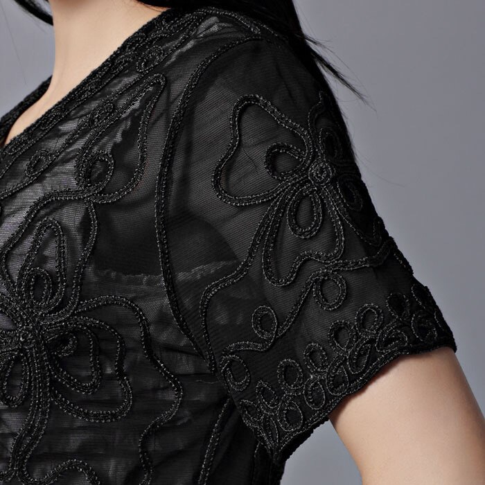 Zomer Dunne Borduurwerk Korte Mouw Kant Mesh Vest Gehaakte Shrugs Voor Vrouwen Mujer Casual Koreaanse Kleine Cape