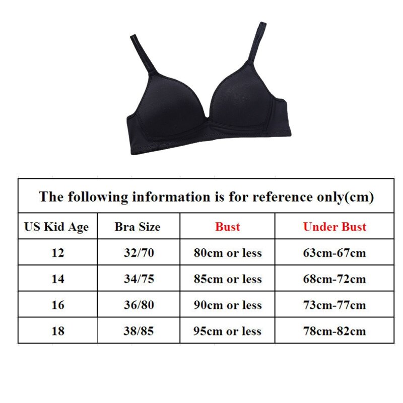 Raining Bras for Girls Wireless Thin Cup Bra Comfortable Teenage Underwear Kids Bras Young Children Girl Student Bras