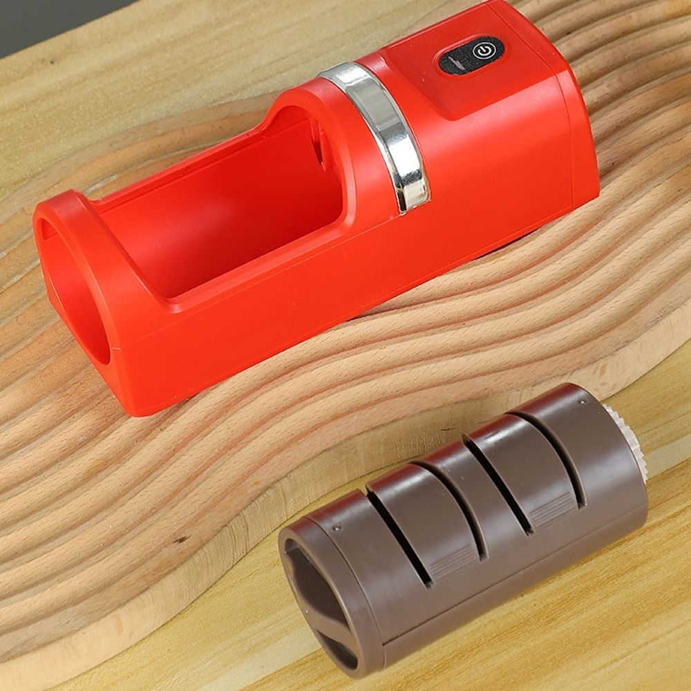 ABS Wireless Electric Cutter Sharpener Rechargeable Coarse and Fine Sharpening Stone Quick Polishing Household Cutter Whetstone