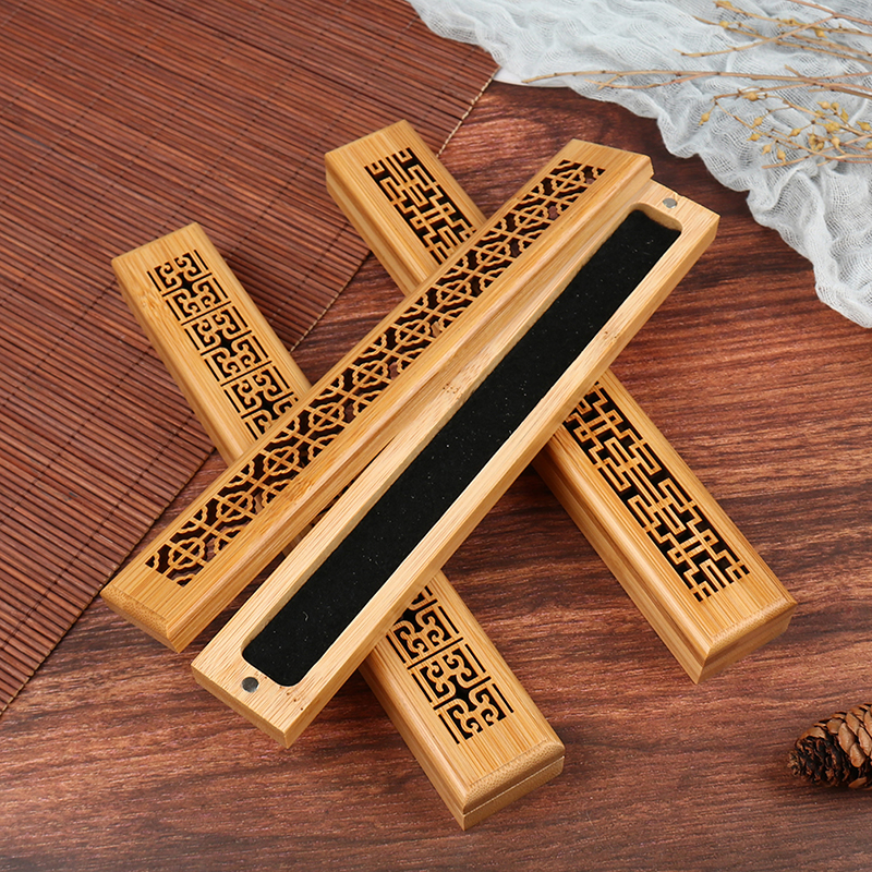1pc Bambus Holz Räucherstäbchen Halfter Brennen Joss Räucherei Kasten Brenner Asche Fänger