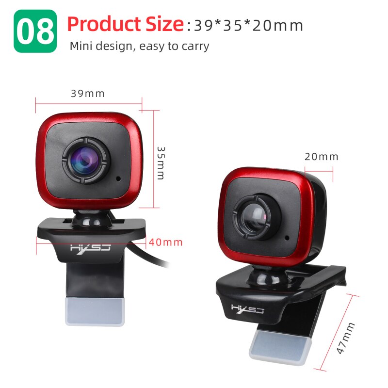 Web Camera Webcam For Both Laptop and Desktop Live Broadcast Computer Notebook HD Camera 360 Degrees Rotatable With Microphone