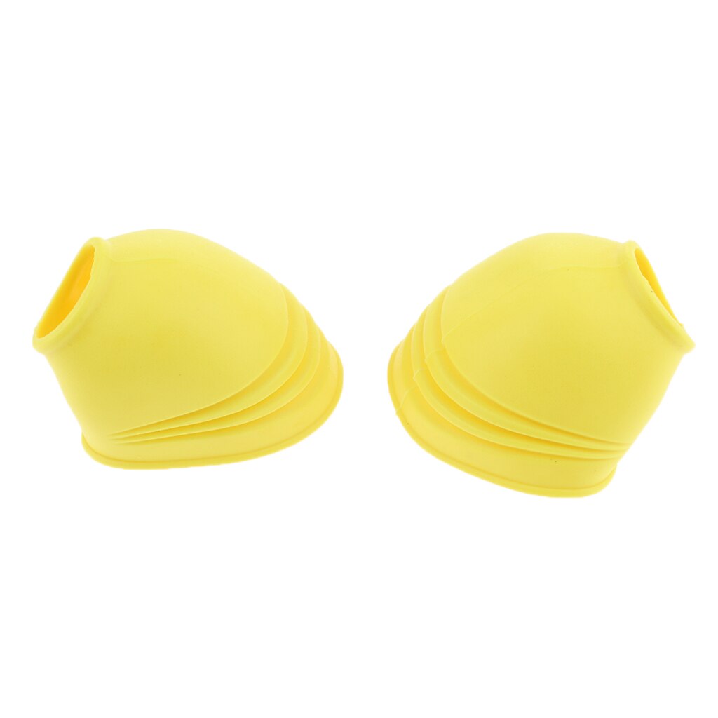 Universal Rubber Protectors Motorcycle Motocross Dirt Bike Foot Peg Covers: Yellow