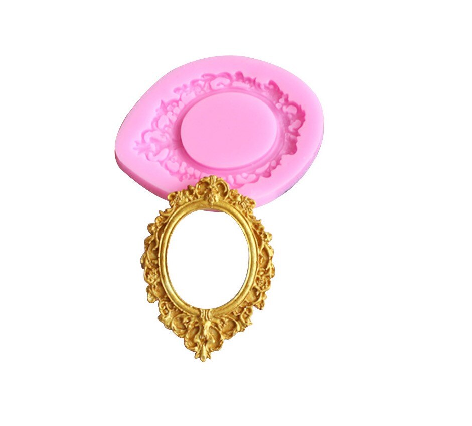 Retro Fotolijst Vorm Fondant Cake Silicone Mold Diy Gebak Chocolade Vorm Taart Decoratie Snoep Koekjes Mallen Bakken Tools