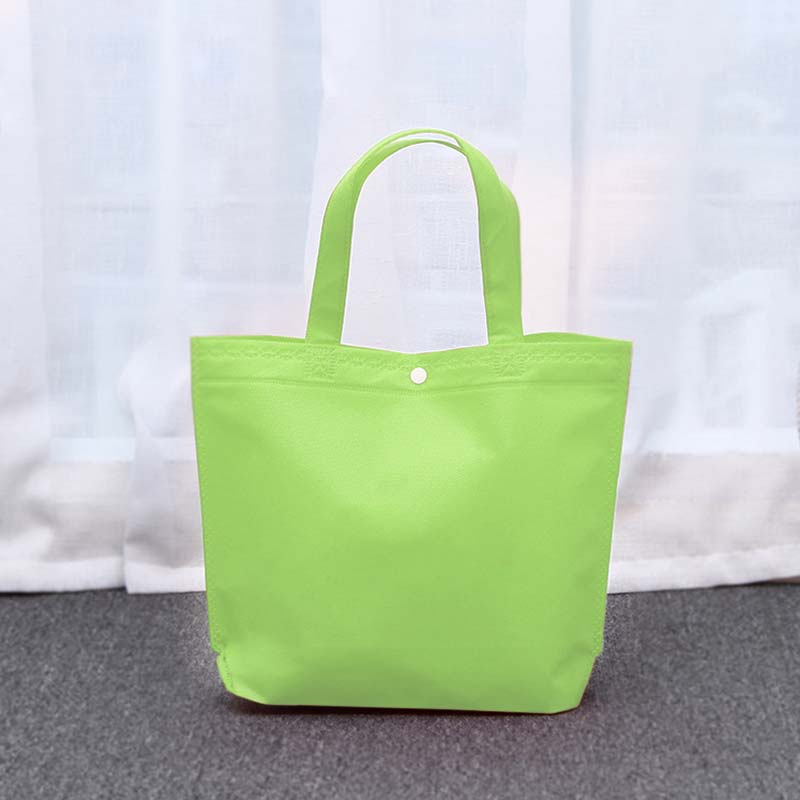 Heißer 36*45cm Faltbare Vlies Stoff Einkaufstasche Reusable Tote Beutel Frauen Reisen Lagerung Handtasche Schulter tasche mit Taste: Fruit green