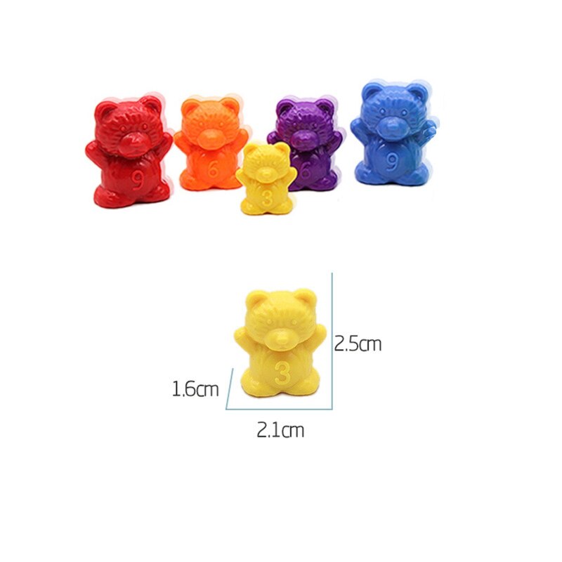 Tellen Beer Game Gewicht Baby Speelgoed 3G/6G/9G/12G Kids Experiment Math materialen Kleurrijke Matching En Sorteren Speelgoed