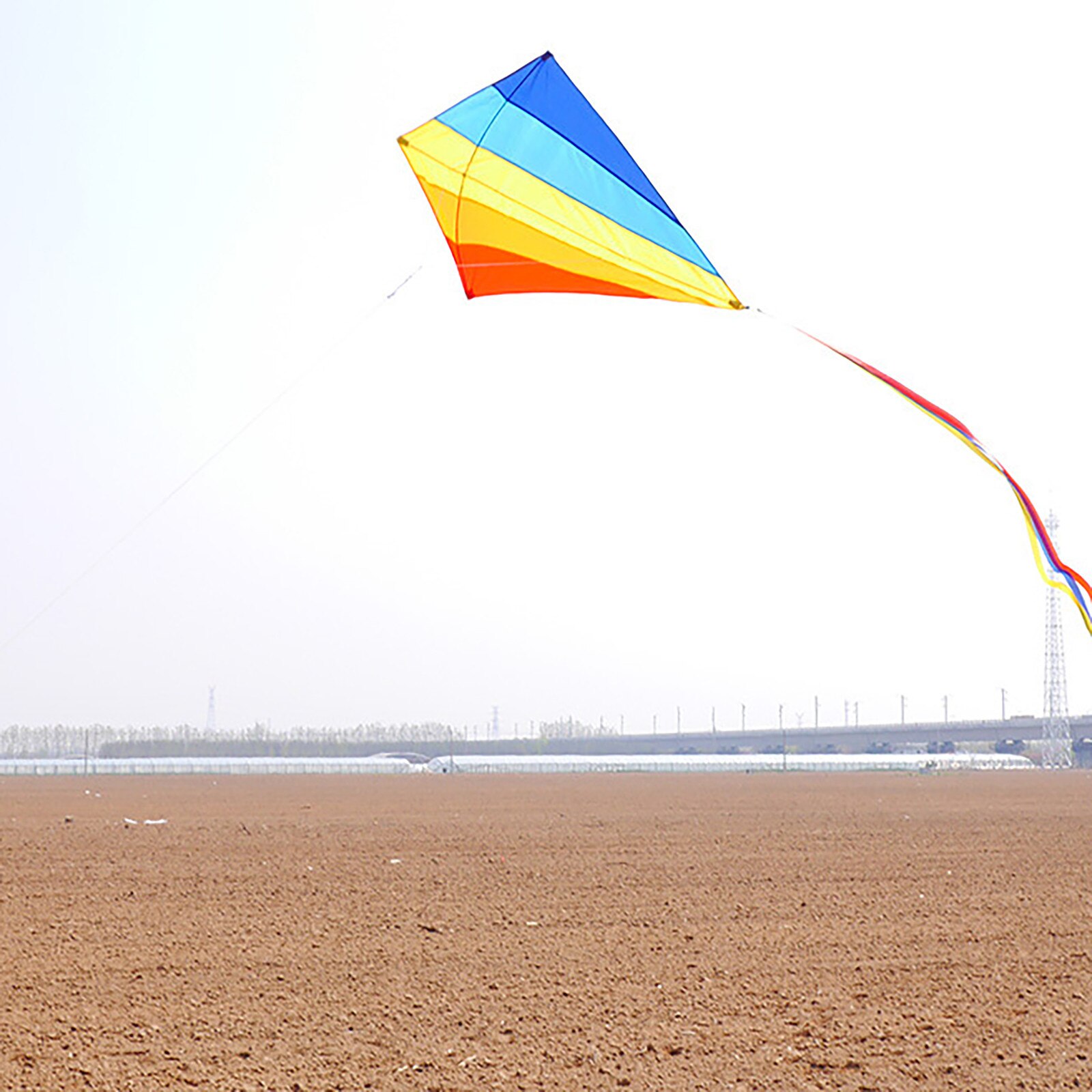 Flight Kite Easy Flyer Large Rainbow Giant Colourful Outdoor Activities in Strong Or Light Wind For Children Kids Stunt Kite