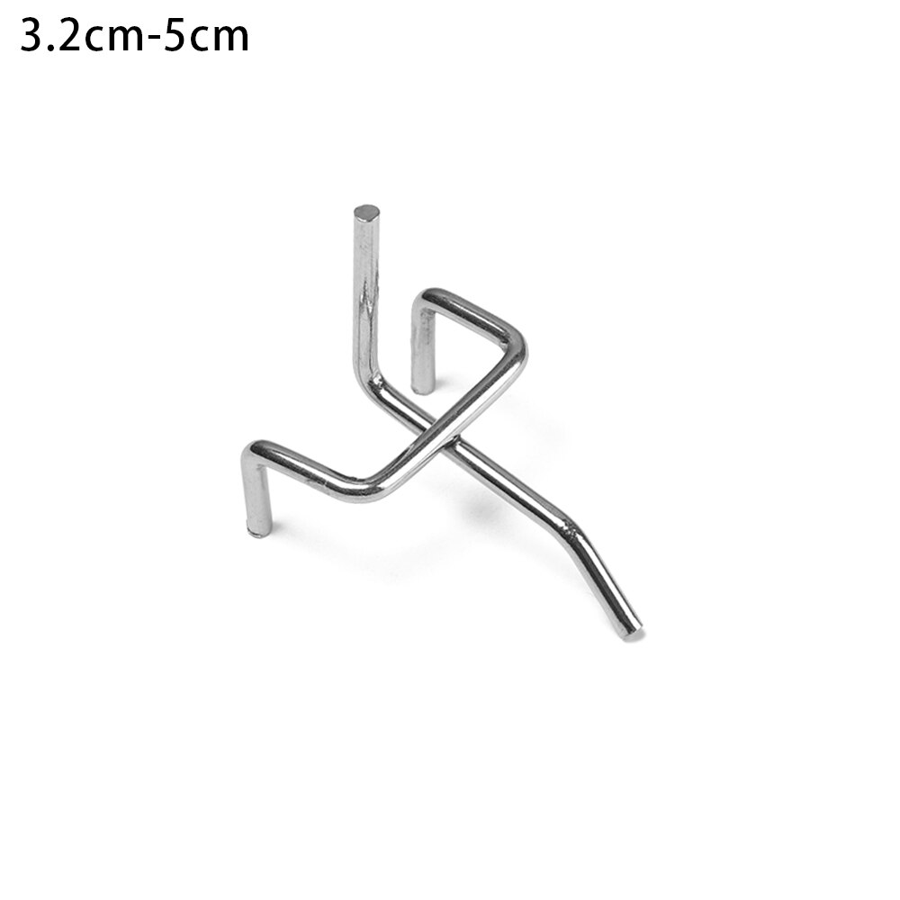 Rejilla metálica de almacenamiento para pared, ganchos de exhibición para tableros, tienda al por menor, estante de mercancías, Panel para colgar, se adapta a taller, 5 unids/lote: 3.2cm-5cm