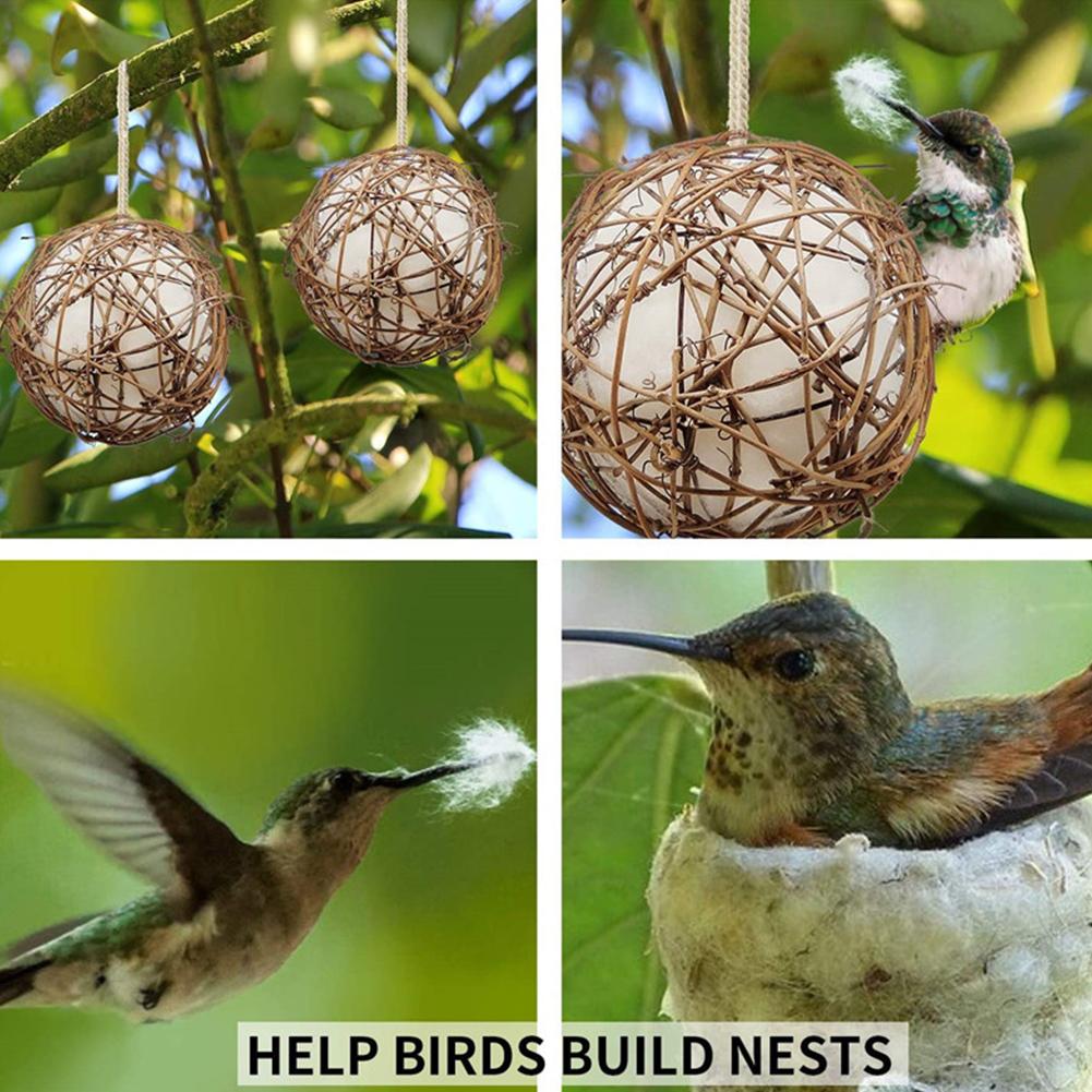 Bird Nest Material Wild Bird Hummingbird Nesting Material Outdoor Bird Feeder Wrens Finches Outdoor Accessories