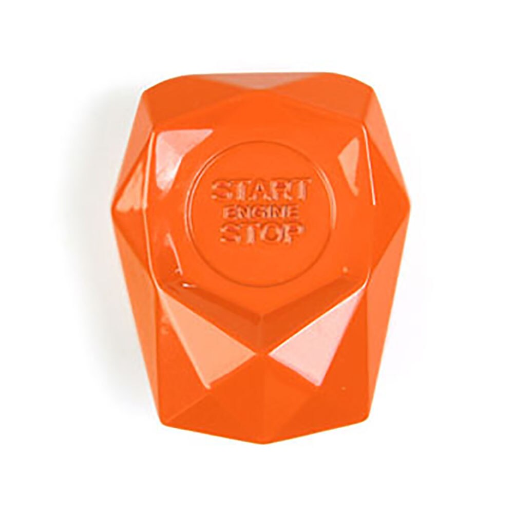 Auto Contactslot Bescherming Cover Stickers Startknop Decoratie Cap Met Deksel Keyless Knop Gemodificeerde Auto Interieur Styling: Orange