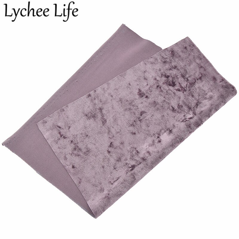 Lychee Life A4 Polyester Spandex Velvet Fabric 29x21cm Colorful Flexible Cloth Fabric DIY Handmade Sewing Accessories Supplies