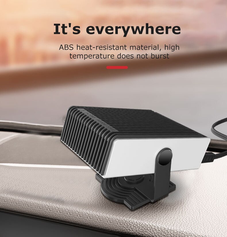 Winter Car Heater Universal 12V/24V Electric Heater Auto Truck Fan Heating Demister Portable Window Mist Remover Car Defroster