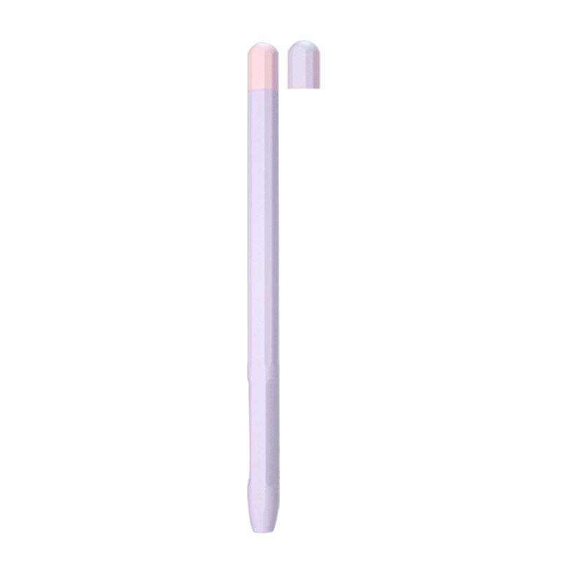 Voor apple pencil 2 hoesje siliconen hoes universeel kleurrijk voor ipad pencil 2 hoesje: Paars