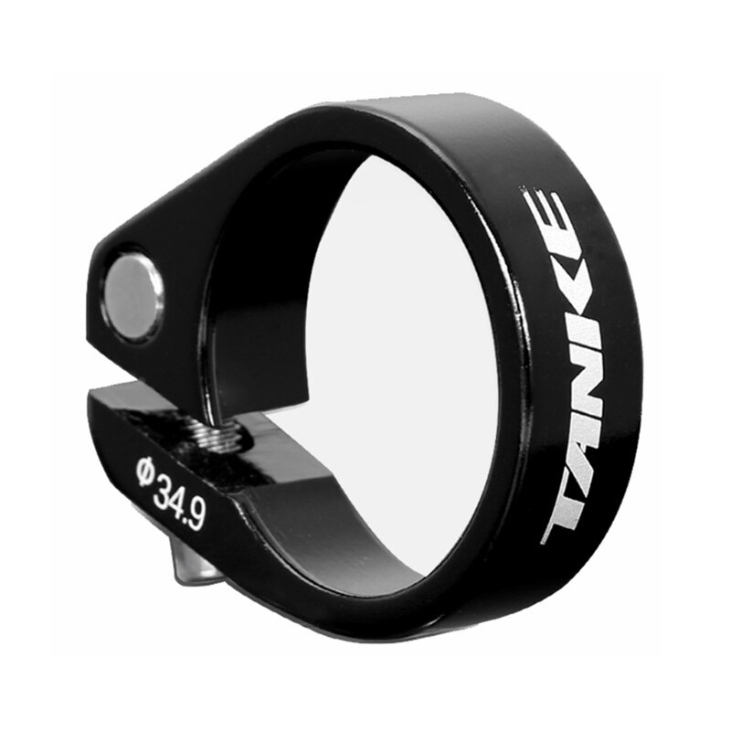 Tija de sillín de bicicleta, abrazadera de tubo de liberación rápida, aleación de aluminio, para MTB, piezas de bicicleta de carretera, 31,8/34,9: 34.9mm black