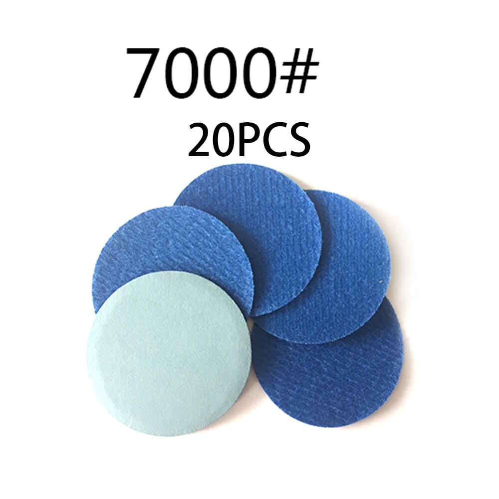 Discos de lijado de herramientas equipo de cerámica 20 piezas gancho y lazo de papel de lija 400-10000 arena: 7000