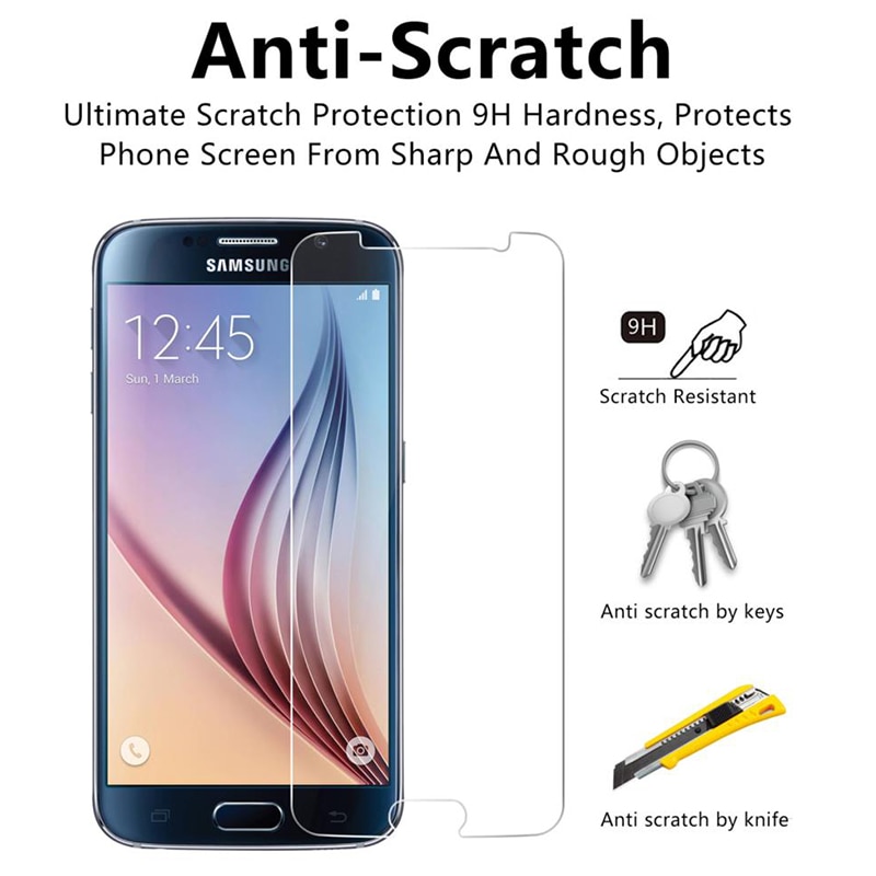 9H HD Hard Phone Screen Protector Tempered Glass for Samsung Galaxy S6 S7 S2 Protective Film for Samsung S5 Mini S4 S3 Neo S III