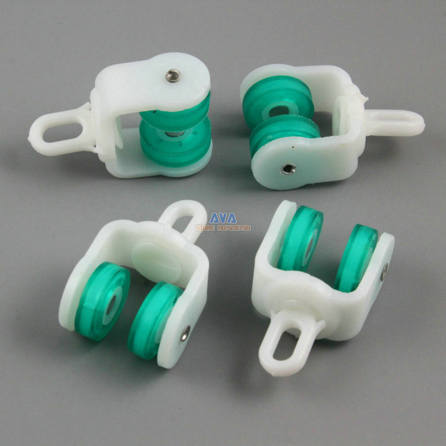 50 Pieces Curtain Track Roller Curtain Track Slide Gliders 20x34mm