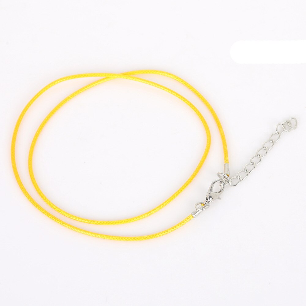10 sztuk/partia 1.5mm skórzane łańcuchy bransoletka zawieszki charms z karabińczyk DIY komponenty do wyrobu biżuterii sznurek 45cm + 5cm