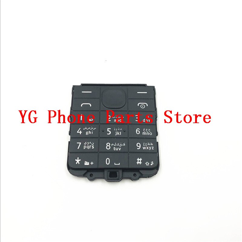 10 stuks/partij hoofdmenu engels of arabisch toetsenbord toetsenbordknoppen cover case voor nokia 106 107