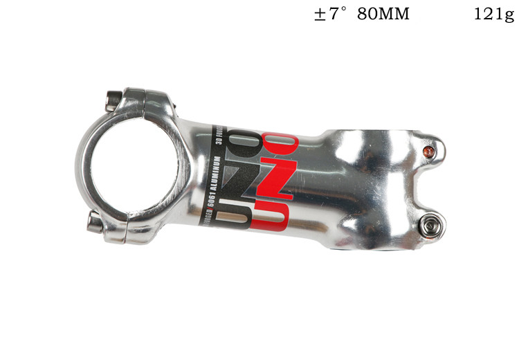 Zilver Uno Mountainbike Mtb Ultralichte Racefiets Stuurpen 7 /35 /17 ° Graden Van de Negatieve Hoek Stem Kraan: 7 degree  80mm