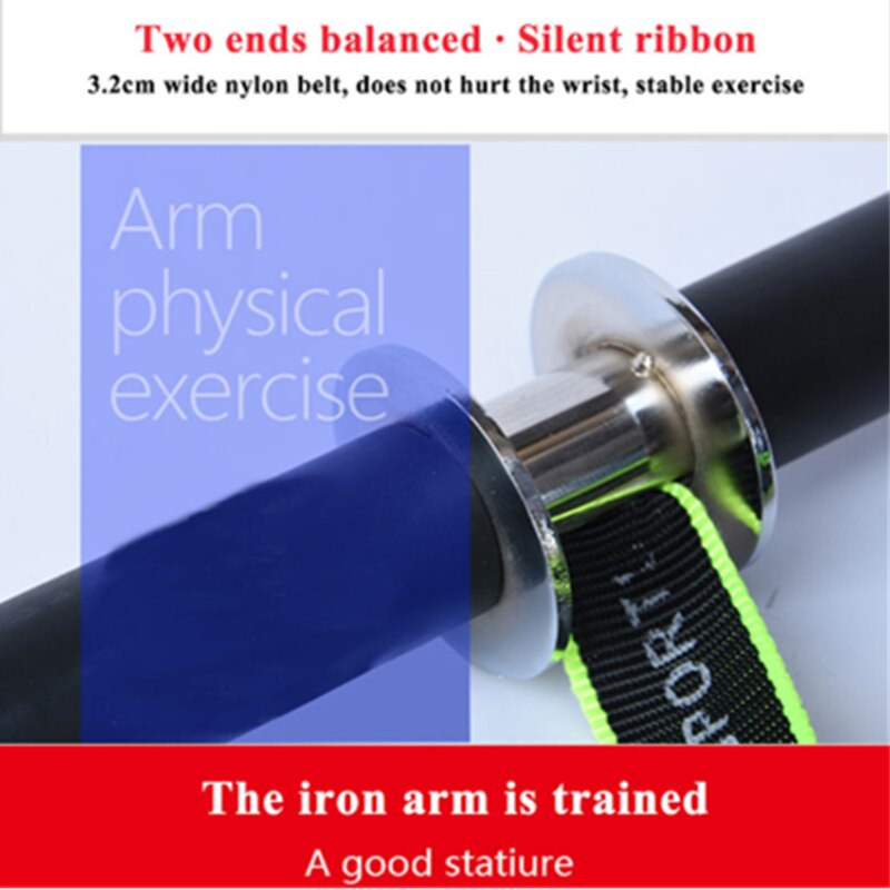 Rodillo de agarre para muñeca y antebrazo, entrenador de fuerza muscular, cuerda de soporte de peso, equipo de entrenamiento de mano para gimnasio en casa