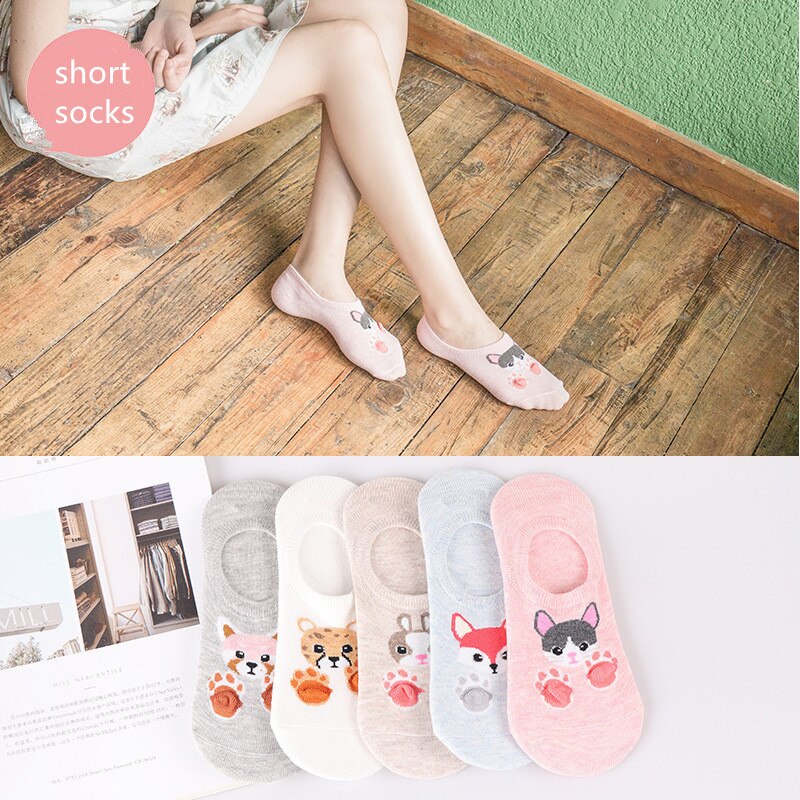 1 Pairs Women's Short Socks Cute Lovely Kawaii Cartoon Sweet Cotton Women Socks Casual Women Ankle Socks Lovely Socks Female