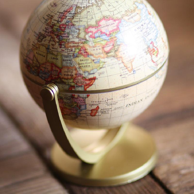 Europa En De Verenigde Staten Engels Retro Globe Ornamenten Global Leren Ornamenten Prachtige Kantoorbenodigdheden Globe