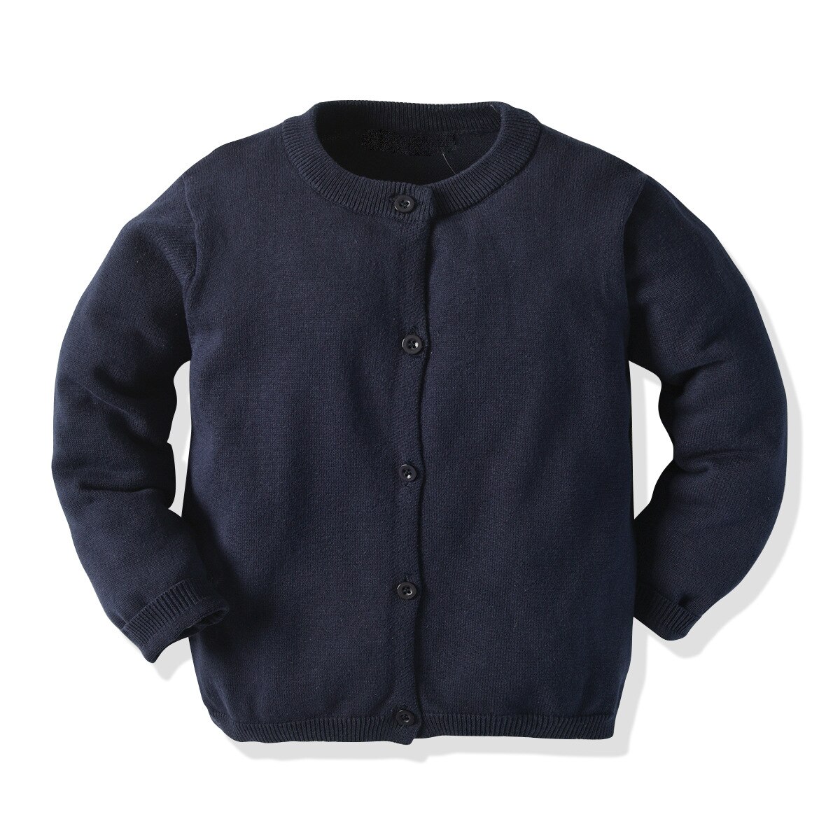 Efterår børn baby piger drenge strik cardigan enkeltradet klassisk ribbet lukning enkel stil forårstøj: -en / 5t