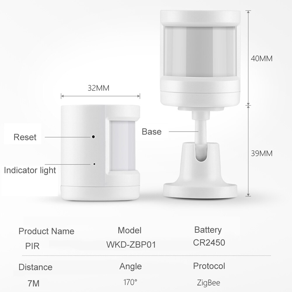 Sensor infrarrojo inteligente IFTTT ZigBee, Detector de movimiento inalámbrico con batería, sistema de alarma para el hogar, aviso con aplicación Tuya