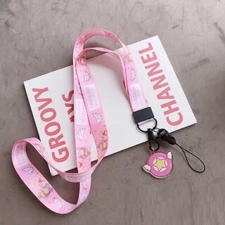 Cute lanyard for keys USB ID Pass Card Name Badge Holder Gym DIY Hang Rope Lariat Phone neck Strap Keycord Neckband Bag Pendant: Five-pointed star