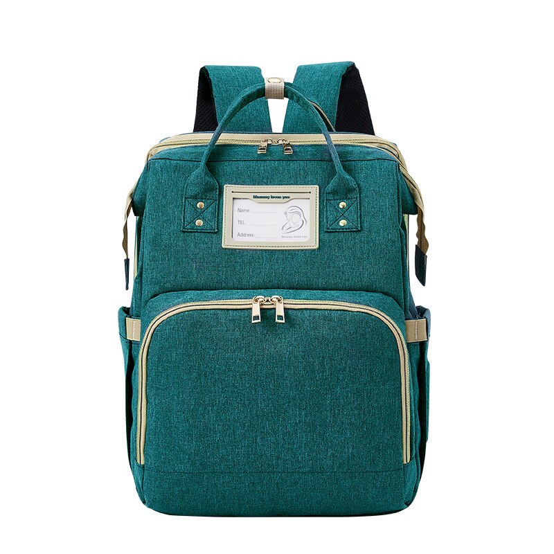 neue Stil Bett Abdeckt Vier-in-One MOTHER&#39;S Tasche USB Lade Multi-funktionale Mama Tasche Krippen windel Tasche Schultern: Upgraded Green