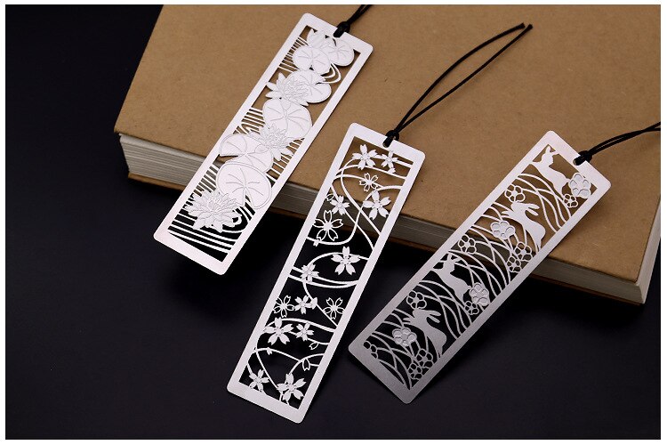 1pcs Metal art exquisite bookmarks Cute literary boutique stationery reading good good helper