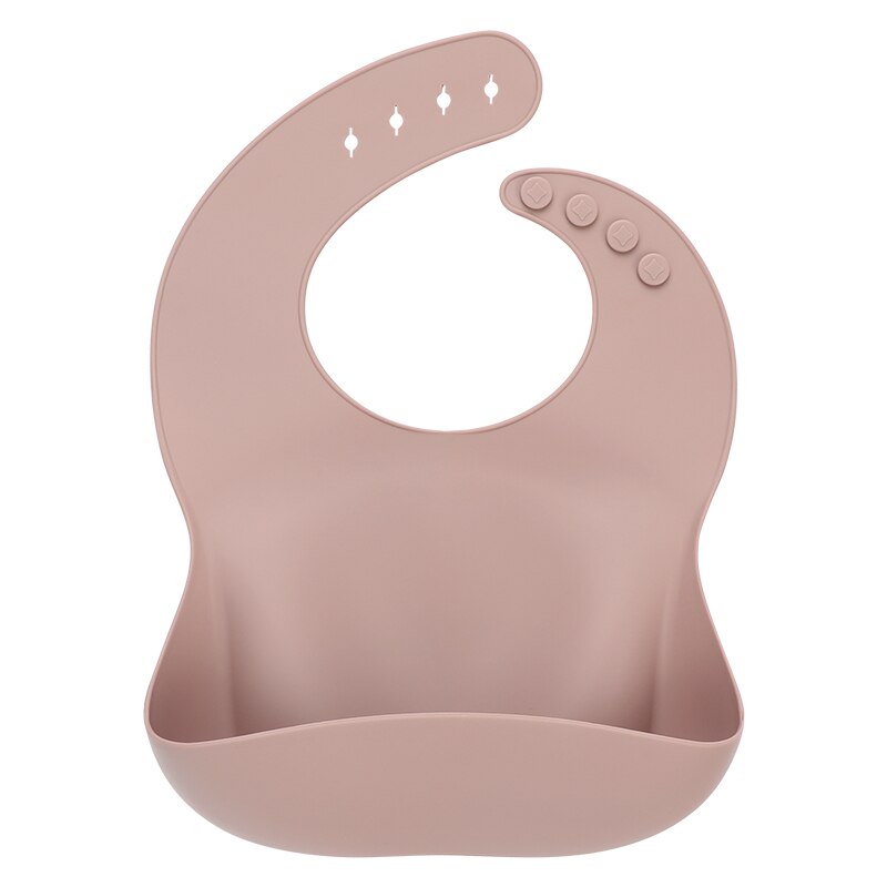 Solid Silicone Bibs Baby Feeding Saliva Towel Waterproof Soft Cloths Bandana Lightweight Infant Bibs Aprons Adjustable: bib05