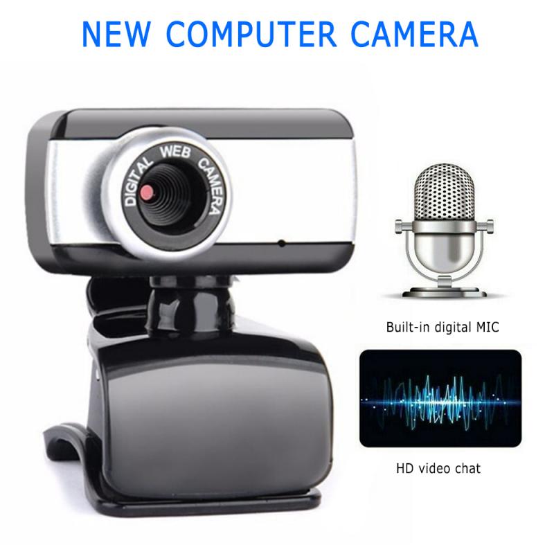 High-Definition Usb 2.0 Webcam High-Resolution Laptop Camera Built-In Microphone Noise Reduction Webcam ABS Rotatable Camera