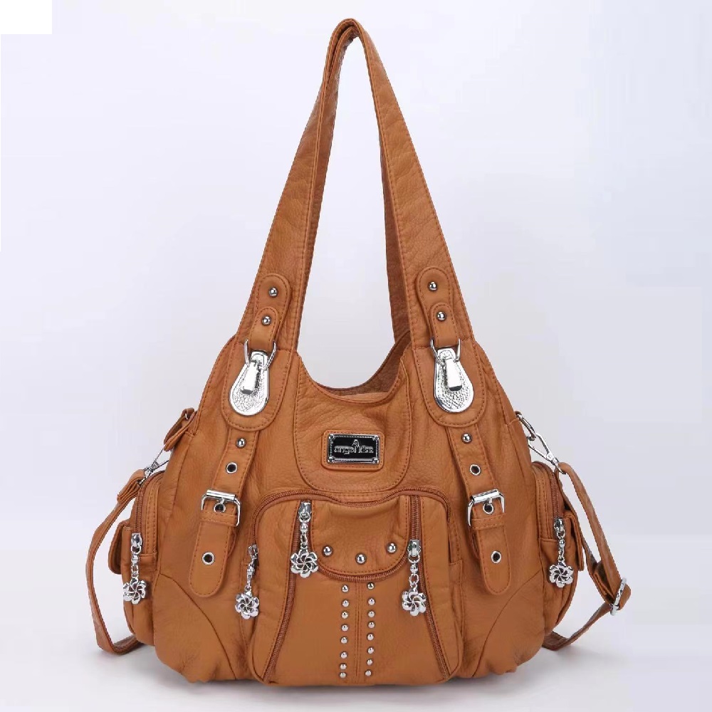 Angelkiss Bag Women Handbags Women Shoulder Bags PU Leather Handbag Female Satchel Big Shoulder Purse Bag bolsa feminina