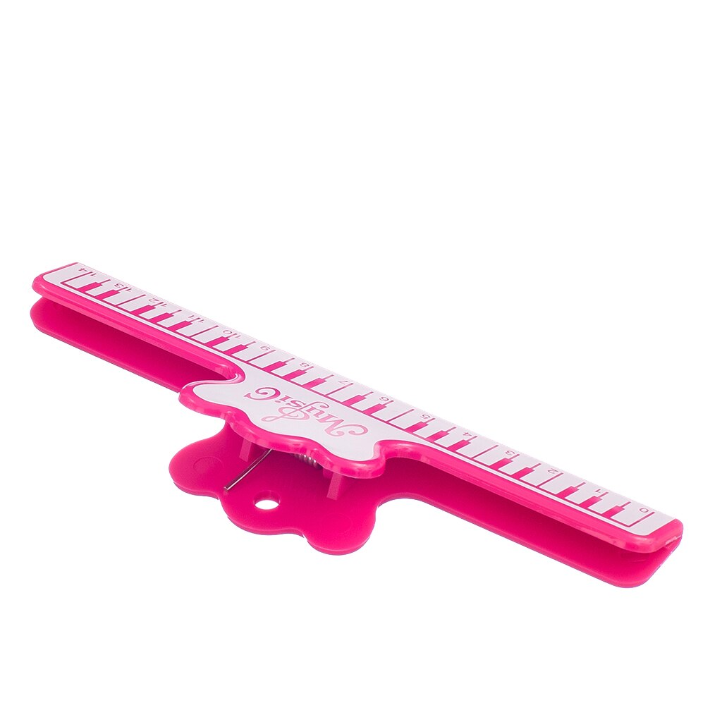 Muziek Papier Vel Document Bestanden Clip Houder-Fuchsia & Wit