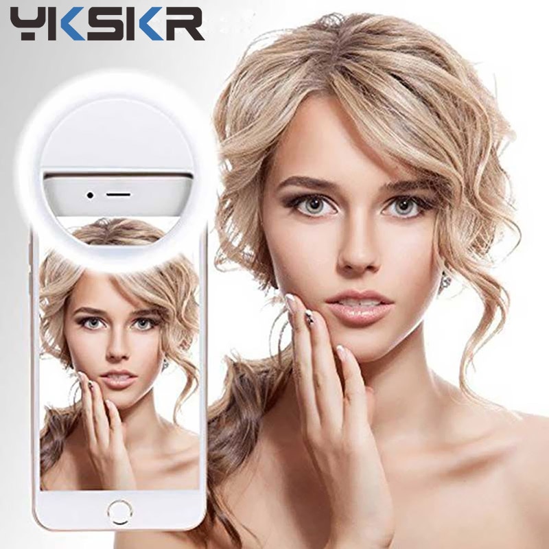 YKSKR USB charge LED Selfie Ring Light for xiaomi micro For Iphone 11 Supple mentary Selfie Enhancing Fill Light For Phones