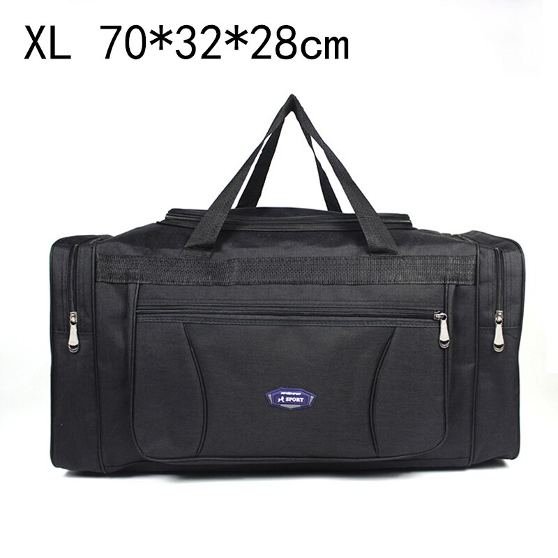 Large Capacity Men&#39;s Travel Bag Trip Women Waterproof Big Duffle Bag Weekend Storage Shoulder Hand Luggage Bags 4 Sizes: XL 70x32x28cm Black