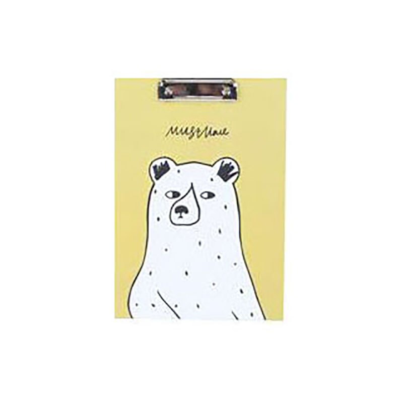 Cute Cat Bear A4 Paper Clipboard Kawaii Folder Clip Board Writing Pad For Kids Korean Stationery Office School Supplies: 1