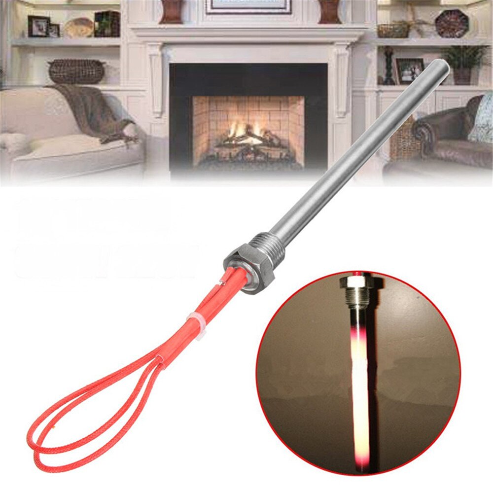 Electrodo de resistencia 350W / 300W 220V chimenea estufa para hacer parrilla pieza Pellet encendedor de estufa, Ignitor varilla madera Pellet tubo de calefacción