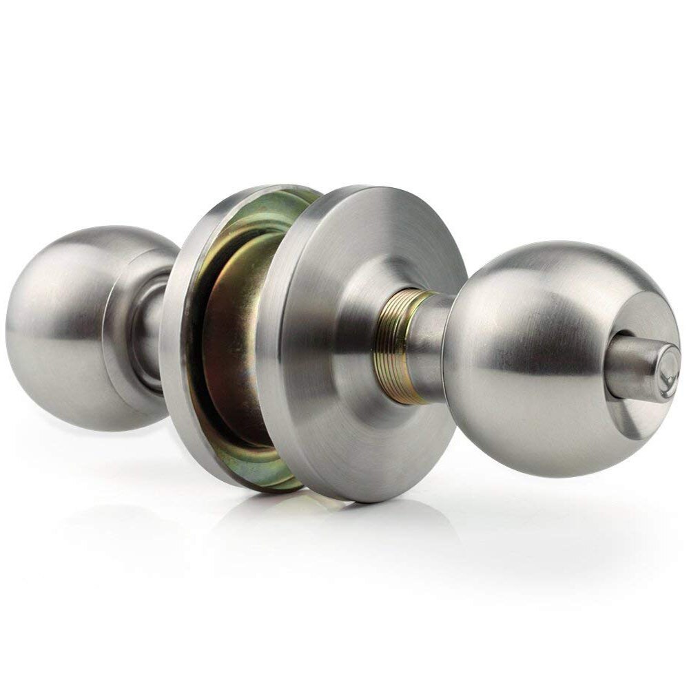 Rvs Ronde Bal Privacy Deurknop Set Badkamer Handvat Slot Met Sleutel Voor Thuis Deur Hardware Levert