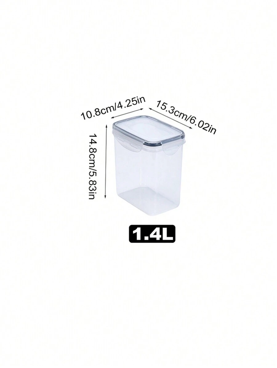 1/3/5/7 stk. opbevaringsglas til mad genanvendelige plastikglas med låg til opbevaring af mad i køkkenet med etiketpapirmarkør: Brun