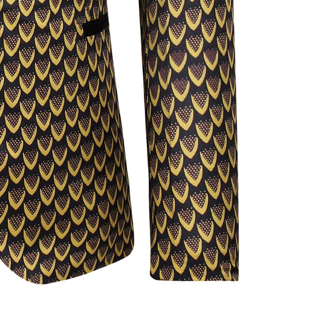 JAYCOSIN Men's Printed Blazer - Single Breasted Notched Collar Casual Outwear