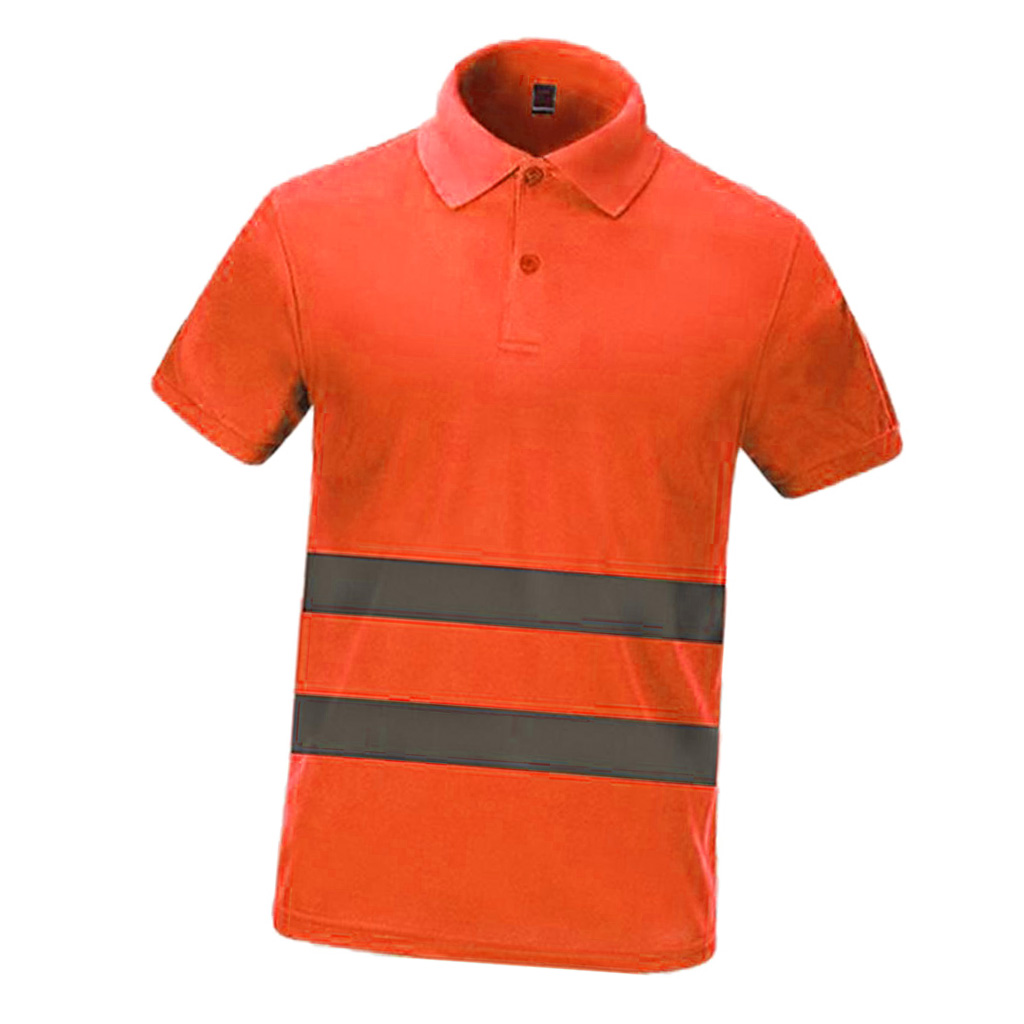 Hi Vis T Shirt Reflective Safety Short Sleeve HIGH Visibility: Orange XXL