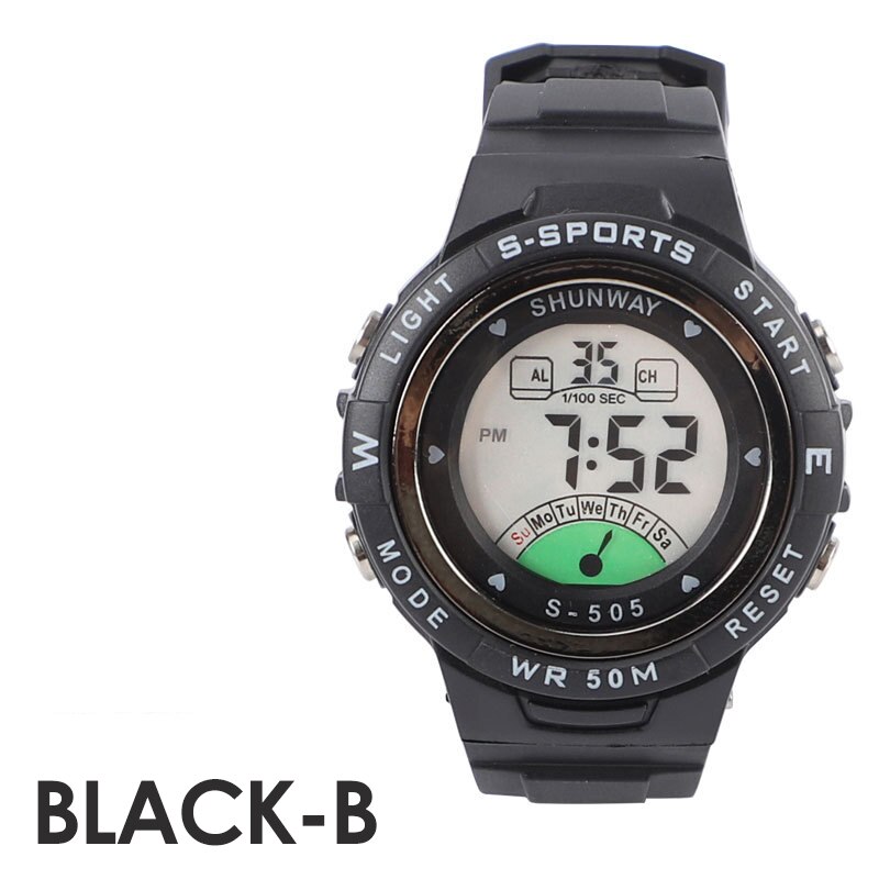 Uthai CE02 Kids Kinderen Horloge Elektronische Quartz Horloge Voor Jongen Meisje 50M Waterdicht Student Sport Horloges Kleurrijke Reloj: Black-B