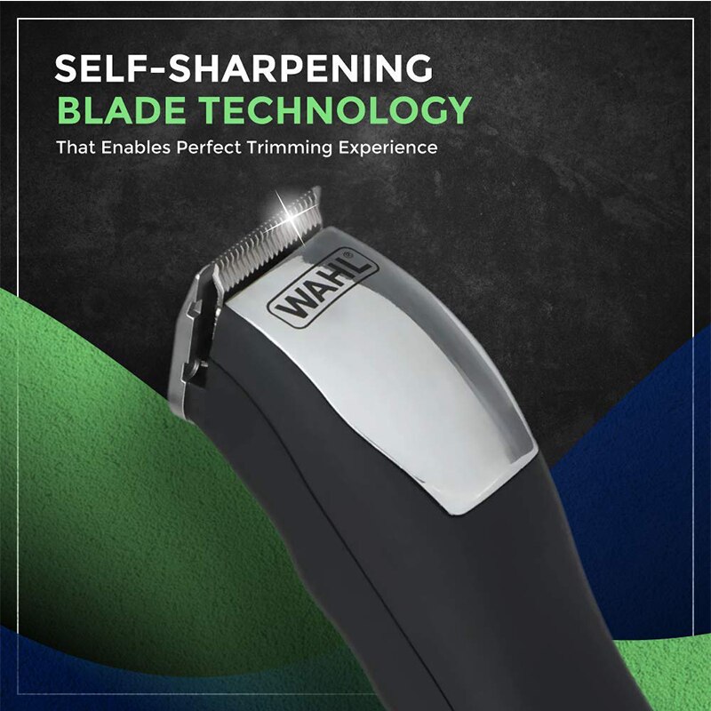 Wahl 9855-1216 Groomsman pro rasoio elettrico per uomo barba naso tagliacapelli tagliacapelli ricaricabile 60 Min uso nero