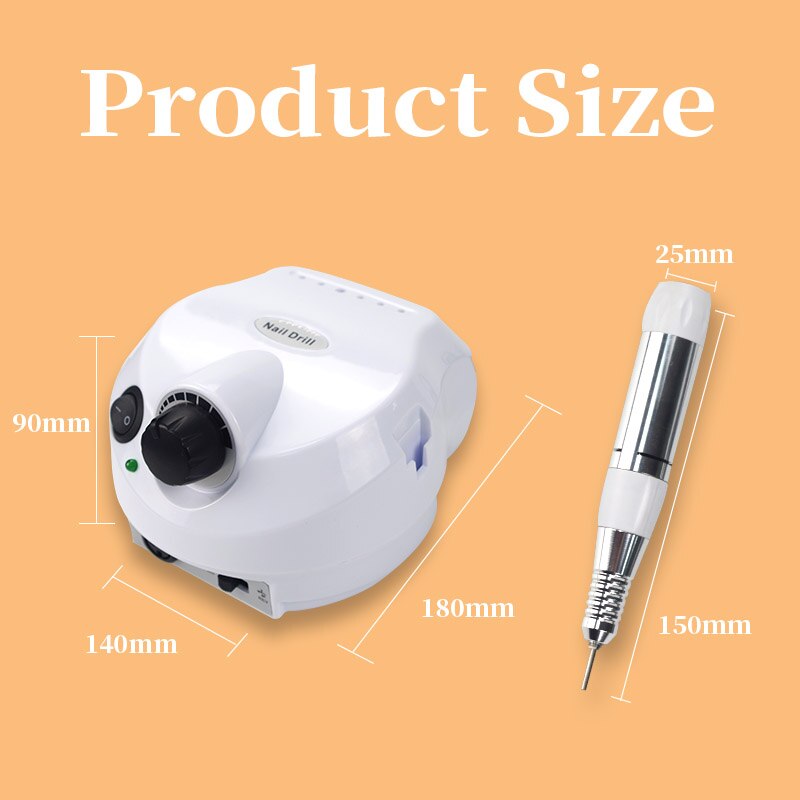 Nagelborrmaskin 35000 rpm manikyr maskin apparat för manikyr pedikyr kit elektrisk nagelfil elektrisk fil nagelkonstverktyg